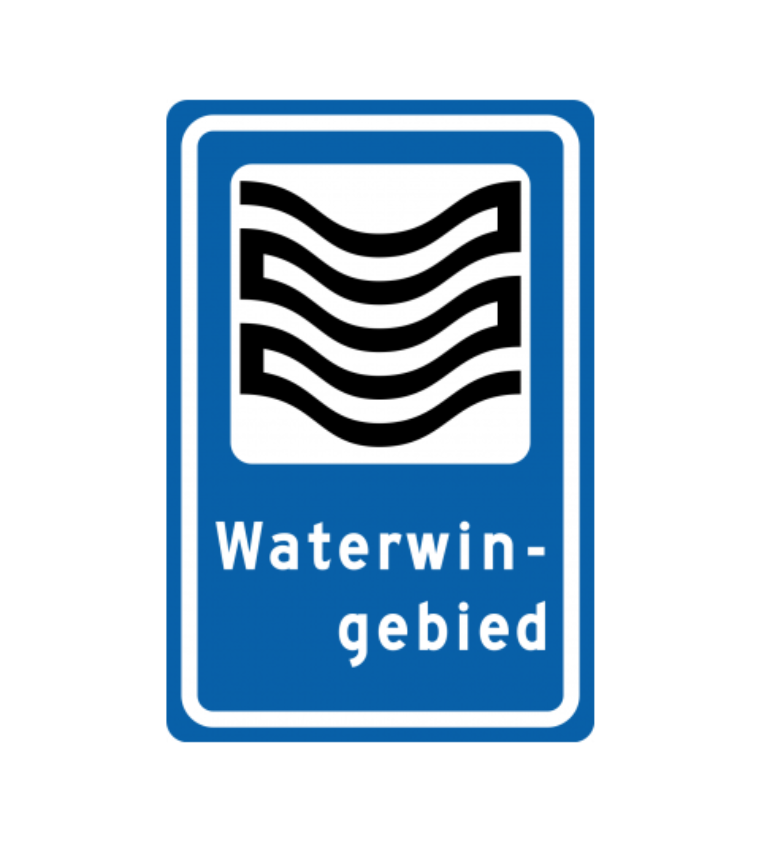 Waterwingebied teken